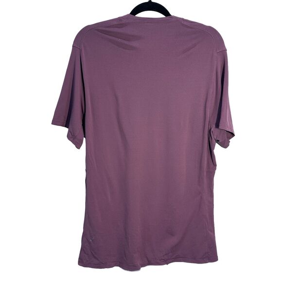 Lululemon Mens Performance Athletic Short Sleeve Shirt Eggplant Size Large - Picture 9 of 9